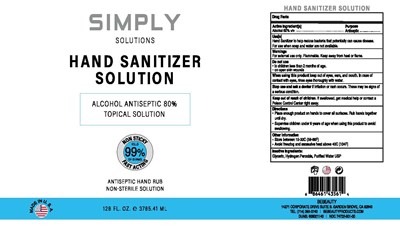 3785 mL Label (Print Hand Sanitizer Gel 1 Gallon 4x7)